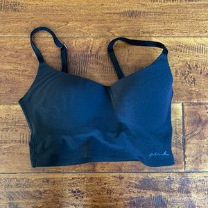Pink VS XS wireless lightly lined bralette. Like new. Black